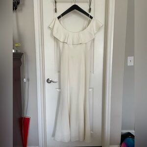 White off the shoulder formal gown